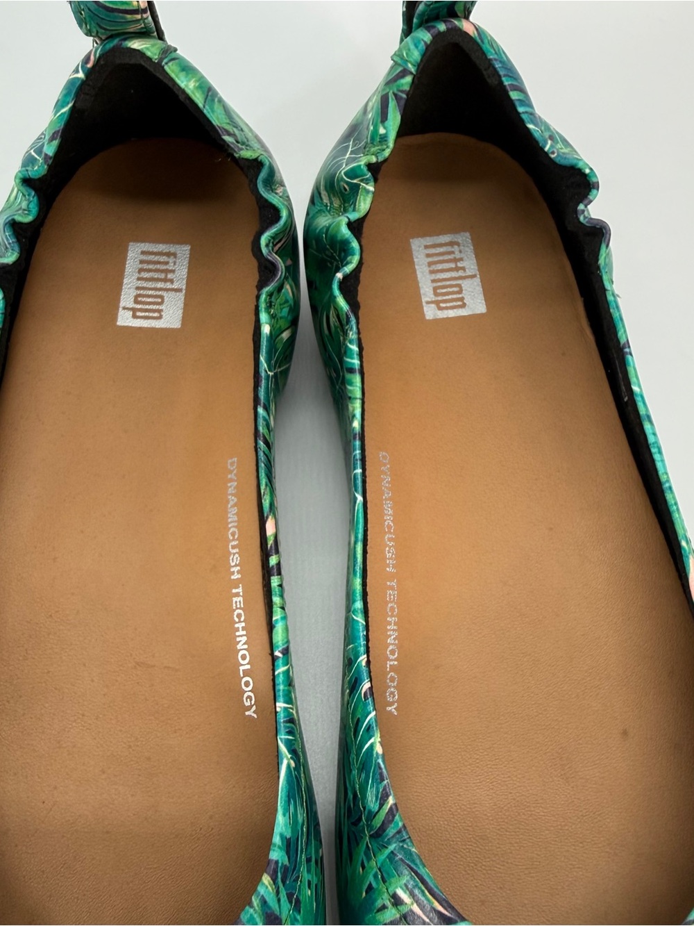 FITFLOP Allegro Jungle Print Ballerina Flat Shoes Comfort Leather Size 8 - Picture 8 of 11